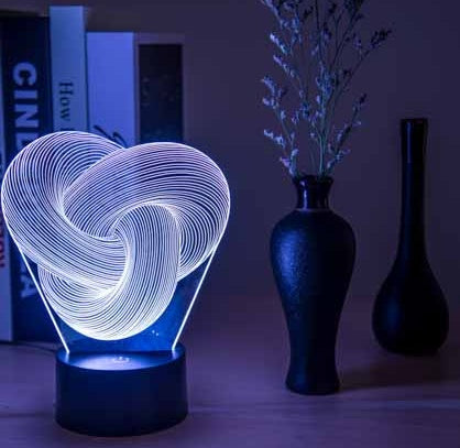 Mood Light 3D LED Night Lamp – Acrylic Touch Lamp, Ideal Gift for Baby & Bedroom