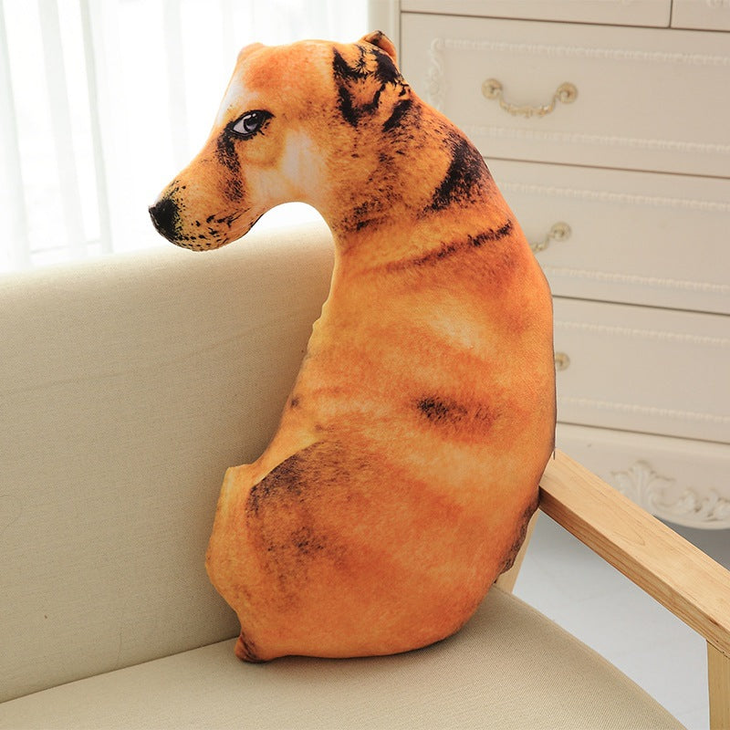 3D Dog Face Pillow – Cute Plush Cushion for Sofa, Bedroom & Gifts