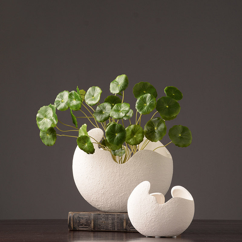 Simple Nordic White Ceramic Vase – Luxury Minimalist Home Decoration for Cozy Modern Homes