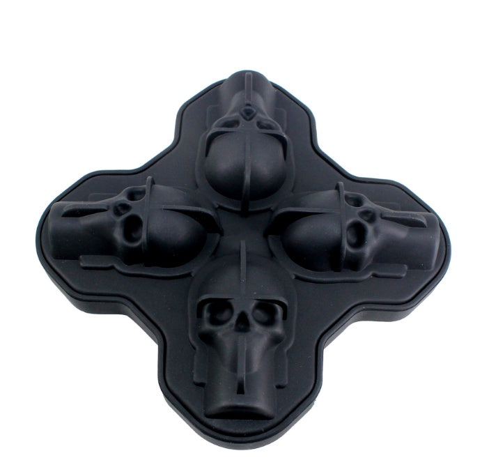 Halloween Skull Silicone Mold – 3D Ice Cube, Soap, Candle & Baking Chocolate Mould Tool