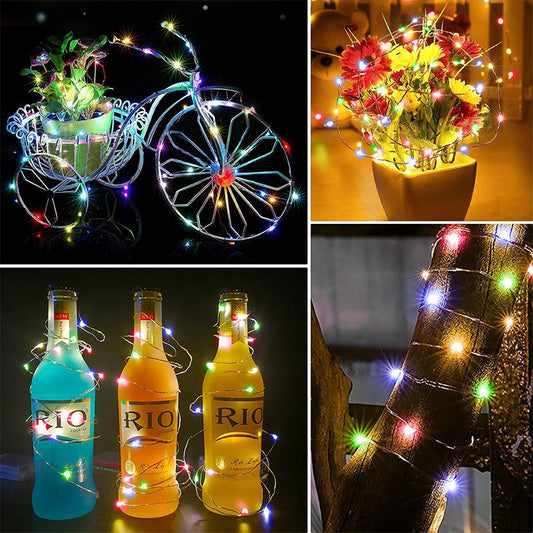 Battery Operated Fairy Lights 1-10M – LED Copper Wire String Lights for  Christmas Tree