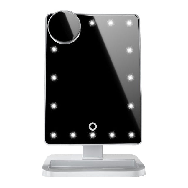 Touch Control LED Vanity Mirror with Bluetooth Speaker & Adjustable Lighting – Makeup Desk Mirror
