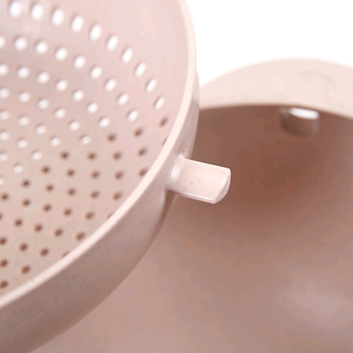 Plastic Kitchen Drain Basket – Multi-Use Rice Washer & Fruit Washing Bowl