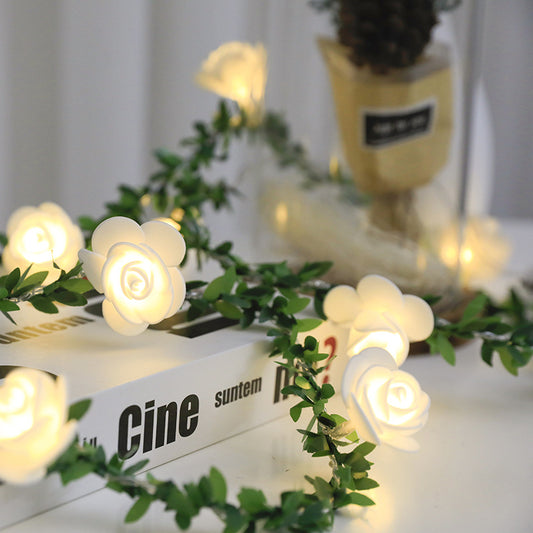 Rose Garland Fairy Lights LED – Romantic Room Decor Lights for Bedroom & Events