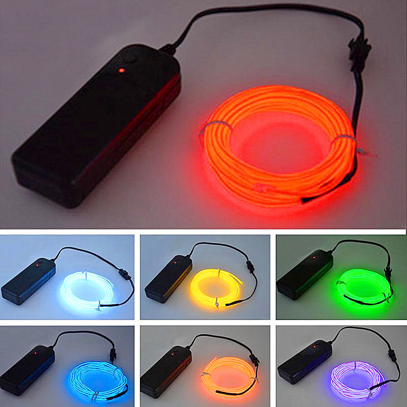 Neon Glow EL Wire 2M LED – Flexible Party Light | Festival Costume & Event Decor