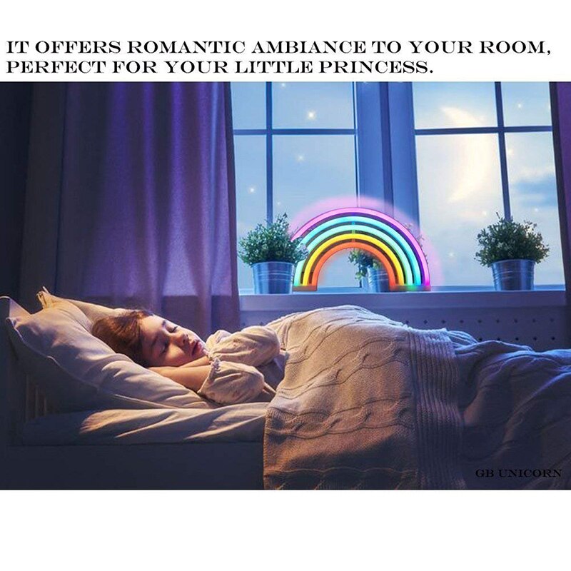 Rainbow LED Wall Hanging Light – Modern Neon Room Decor for Cozy Atmosphere
