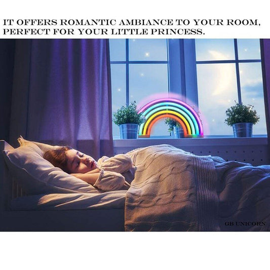 Rainbow LED Wall Hanging Light – Modern Neon Room Decor for Cozy Atmosphere