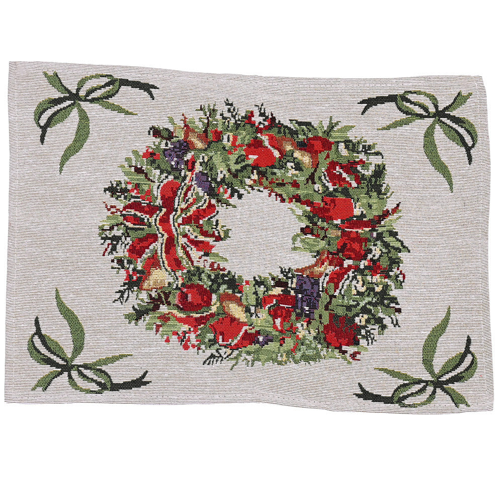 Christmas Dining Table Knitted Placemats – Holiday Home Decor Table Setting Mats