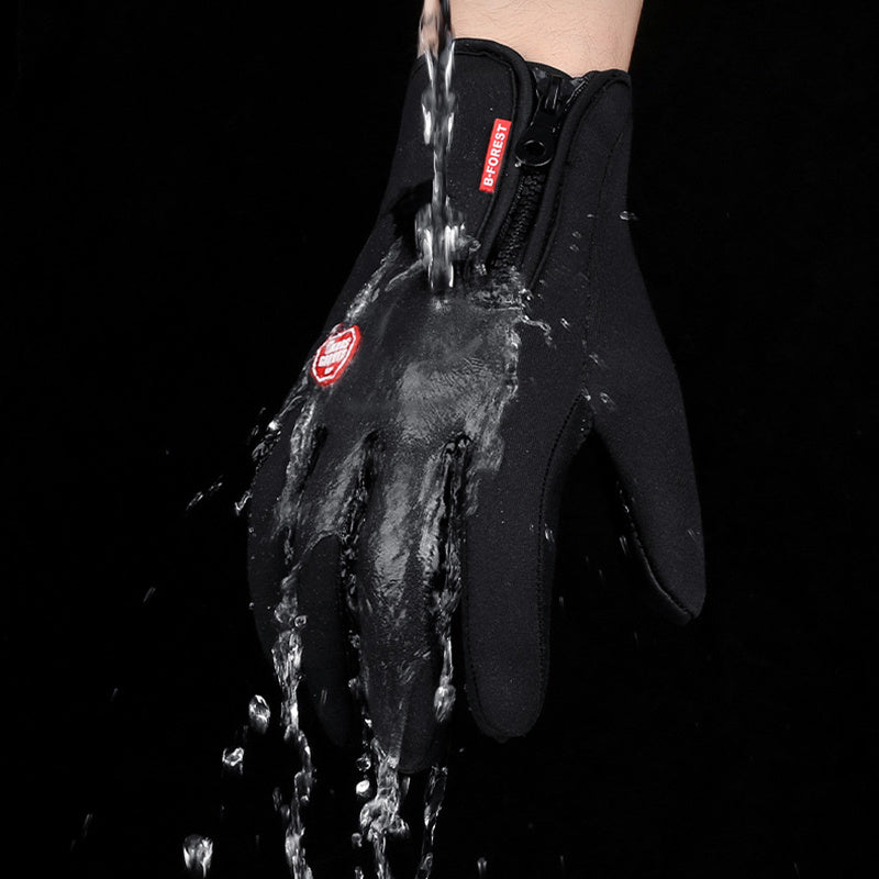 Winter Motorcycle Riding Gloves – Waterproof, Windproof, and Fleece-Lined