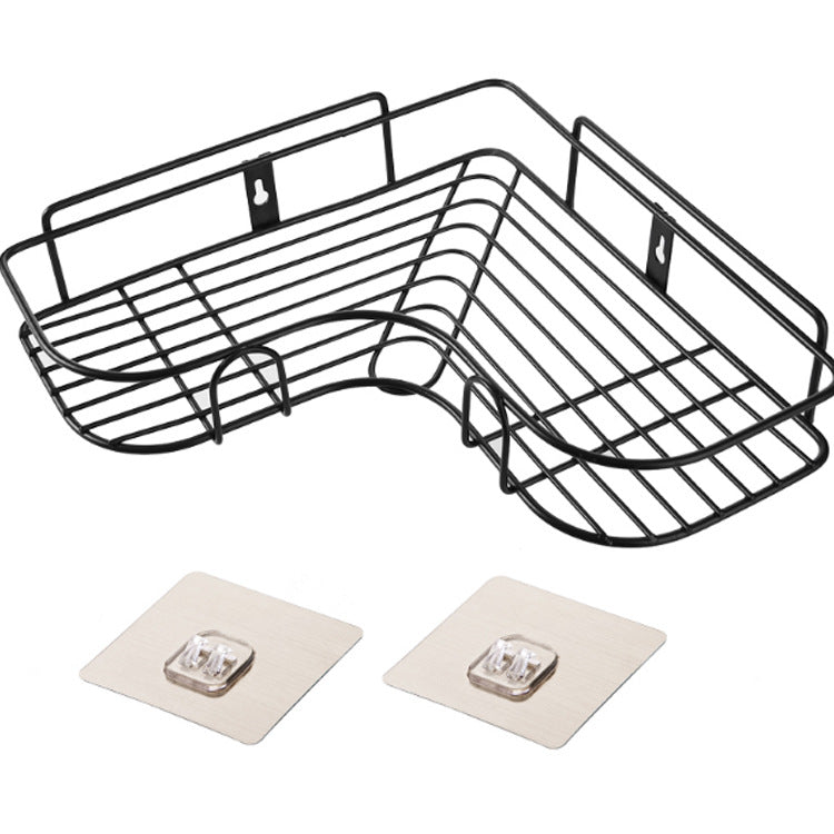 Easy Install Corner Shelf Rack – No-Drill Bathroom & Kitchen Wall Storage Organizer