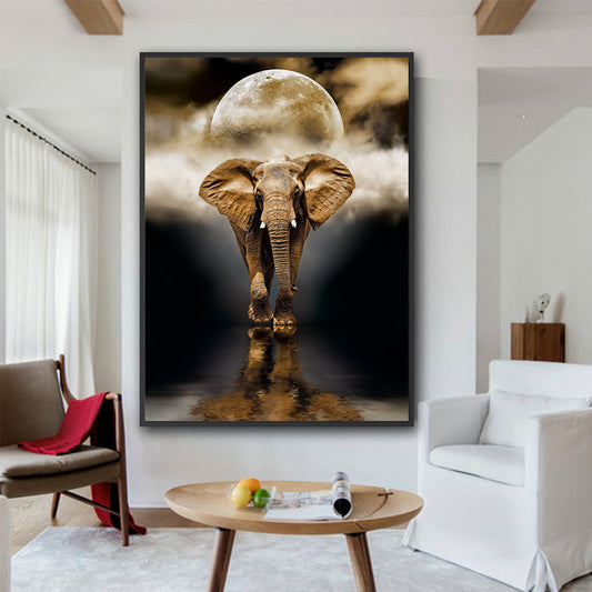 Elephant Canvas Wall Art – Creative Home Decor Painting for Living Room & Bedroom