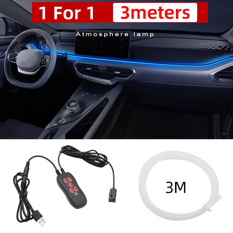 Car LED Ambient Light USB – Interior Mood Lighting for Center Console & Dashboard