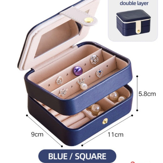 Jewelry Organizer Box – Foldable Desktop Storage for Earrings & Necklaces