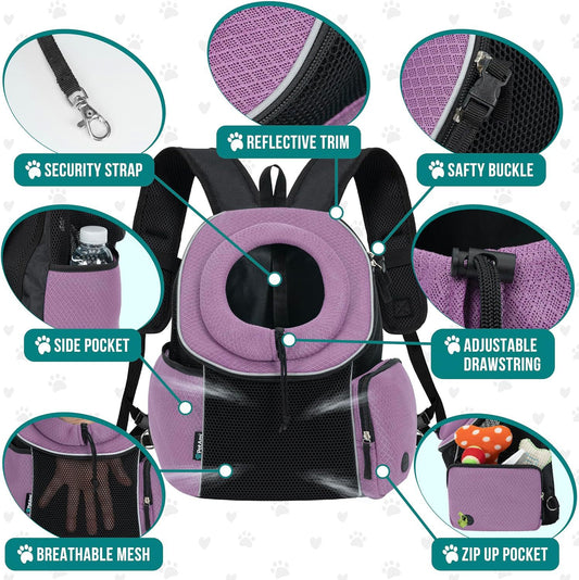 Outdoor Dog Carrier Backpack – Comfortable Breathable Pet Travel Bag for Small Dogs & Puppies