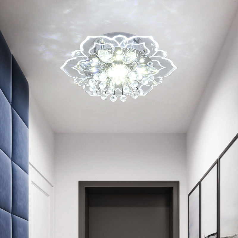 Modern Crystal Ceiling Lamp – Minimalist Corridor & Living Room LED Light Fixture
