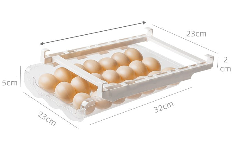Refrigerator Storage Drawer Organizer – Adjustable Pull Out Fridge Shelf Rack