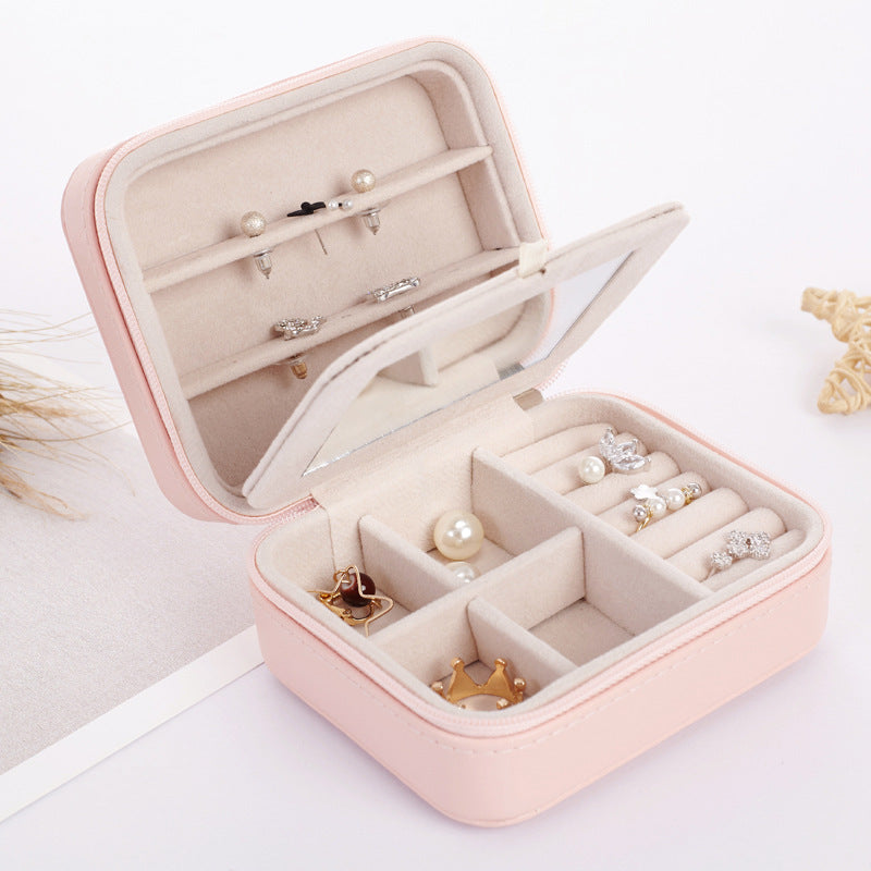Travel Jewelry Case for Women – Mini Portable Organizer Box for Earrings, Rings & Accessories