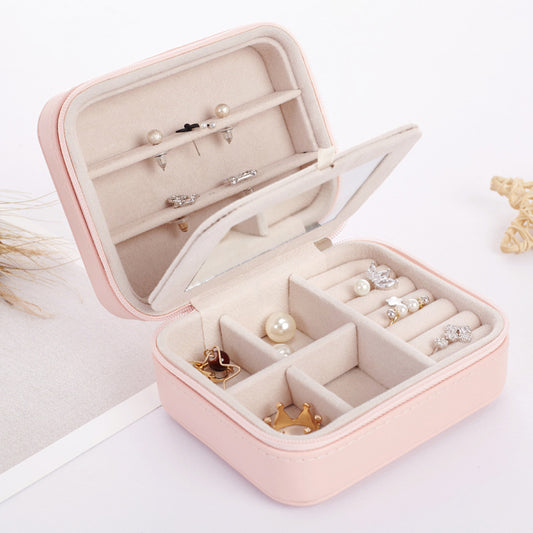 Travel Jewelry Case for Women – Mini Portable Organizer Box for Earrings, Rings & Accessories