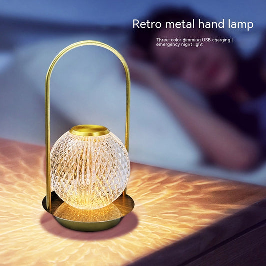 Metal Table Lamp – Portable Ambient Light for Bedroom & Cozy Lighting