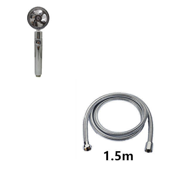 Strong Pressure Shower Head – Turbo Propeller Water Saving Handheld Spray