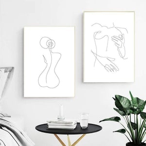 Feminine Simple Canvas Wall Art – Chic Home Decor | Bedroom & Living Room Styling