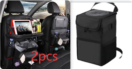 Car Interior Organizer – Waterproof PU Leather Seat Back Storage for Busy Drivers