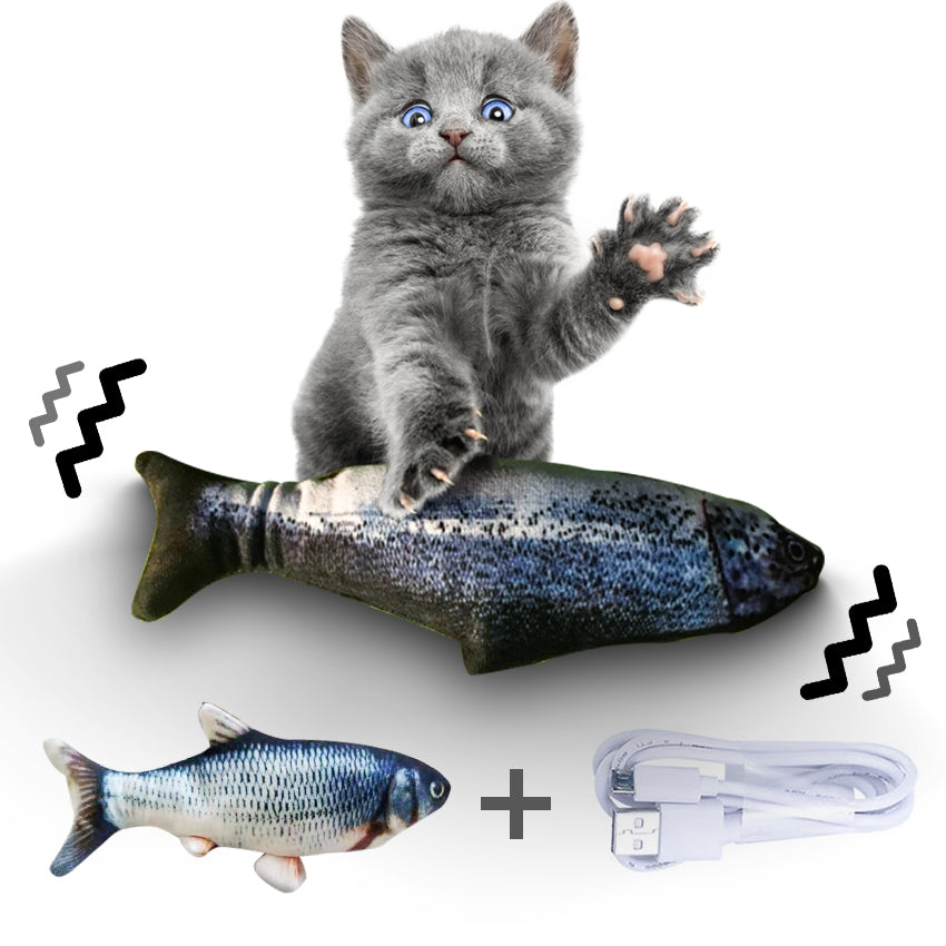 Indoor Cat Electric Fish Toy – Interactive Moving Simulation Toy for Exercise & Play