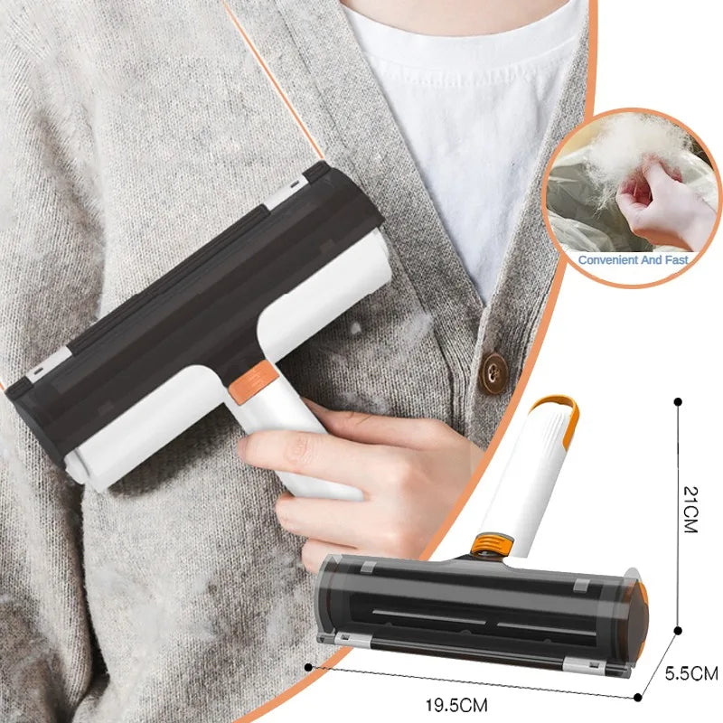 Washable Pet Hair Remover Brush – 2 in 1 Lint Roller for Furniture & Clothing
