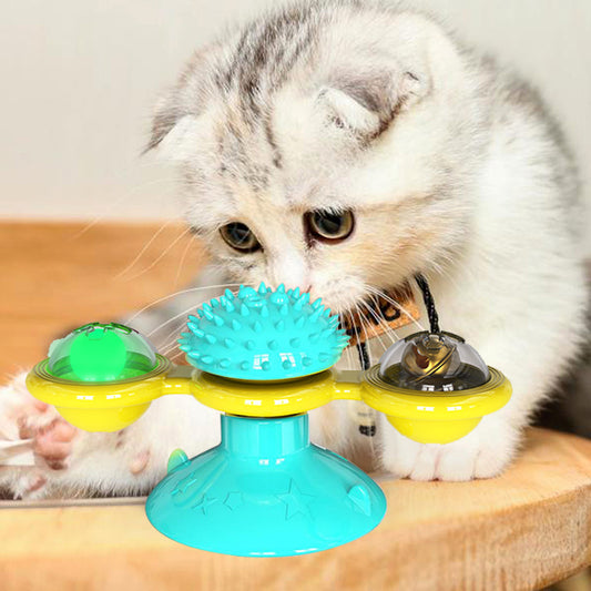 Interactive Cat Scratching Windmill – Teeth Cleaning & Play Pet Toy