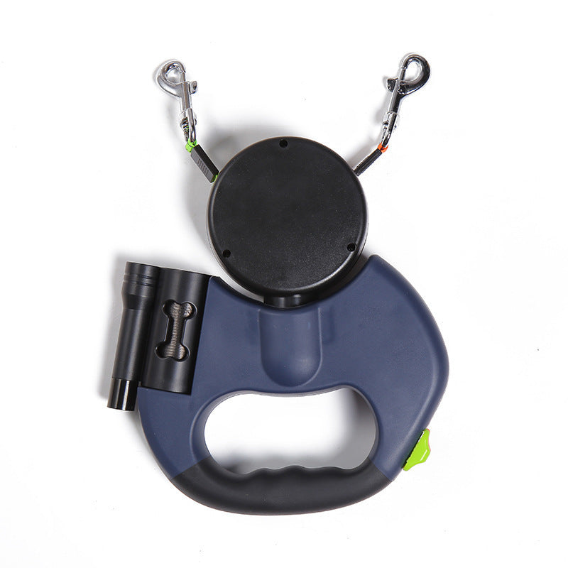 Dual Dog Walking Leash – Retractable 2 Dog Lead with Reflective Safety & Tangle-Free Control