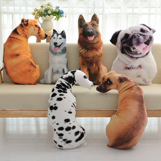 3D Dog Face Pillow – Cute Plush Cushion for Sofa, Bedroom & Gifts