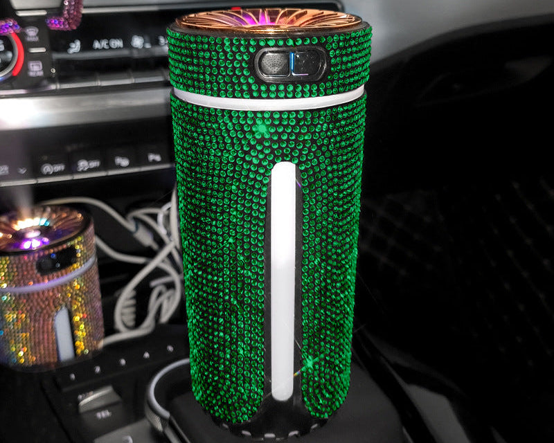 Car Aromatherapy Diffuser LED – Diamond Humidifier Air Freshener for Relaxing Drives