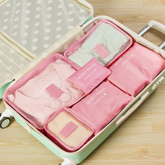 Travel Packing Cubes Set – Waterproof Nylon Organizer Bag for Trips