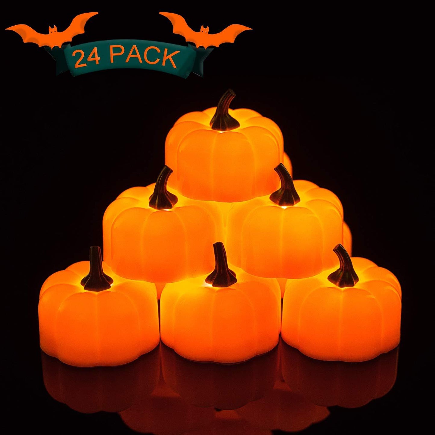 Christmas Pumpkin LED Candle Light – Decorative Holiday Table & Room Lighting