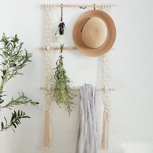 Aesthetic Boho Handmade Tapestry – Cotton Rope Wall Decor | Cozy Bedroom Living Room Art