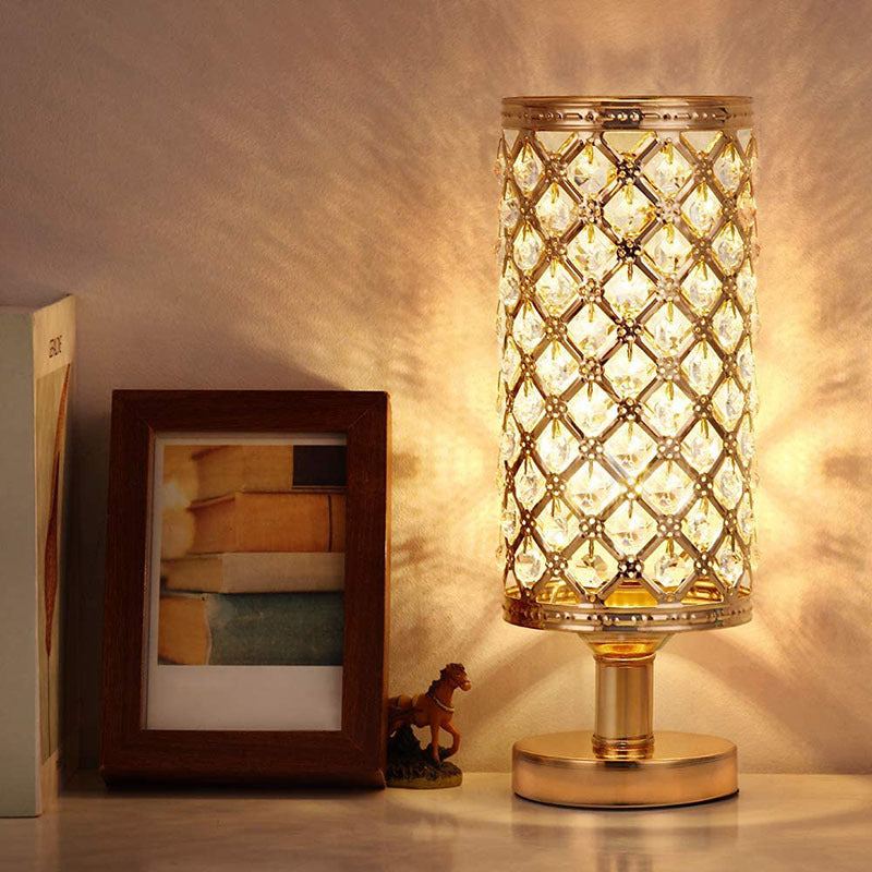 Crystal Bedside Table Lamp – Elegant Ambient Lighting for Bedroom & Living Room