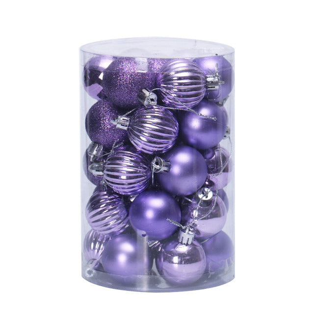 34pcs Christmas Ball Ornaments Set 4cm – Shatterproof Xmas Tree Decorations