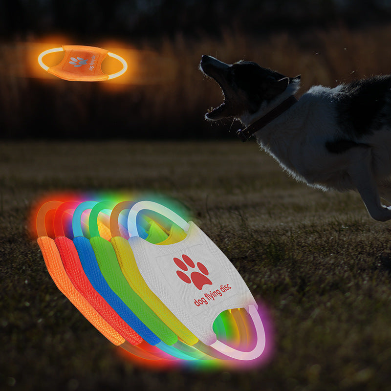 Glowing Dog Frisbee – LED Flying Disc for Training & Play
