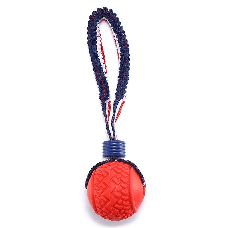 Interactive Dog Ball Toy – Rope Chew Toy for Puppy Teething, Training & Play