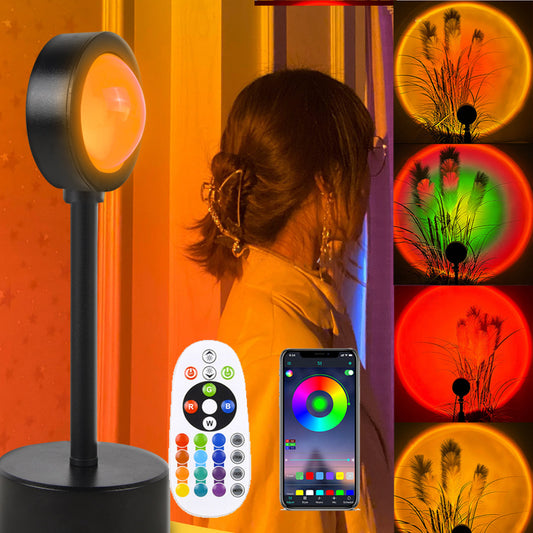 Sunset Wall Lamp – LED Night Light Projector for Relaxation & Home Decor
