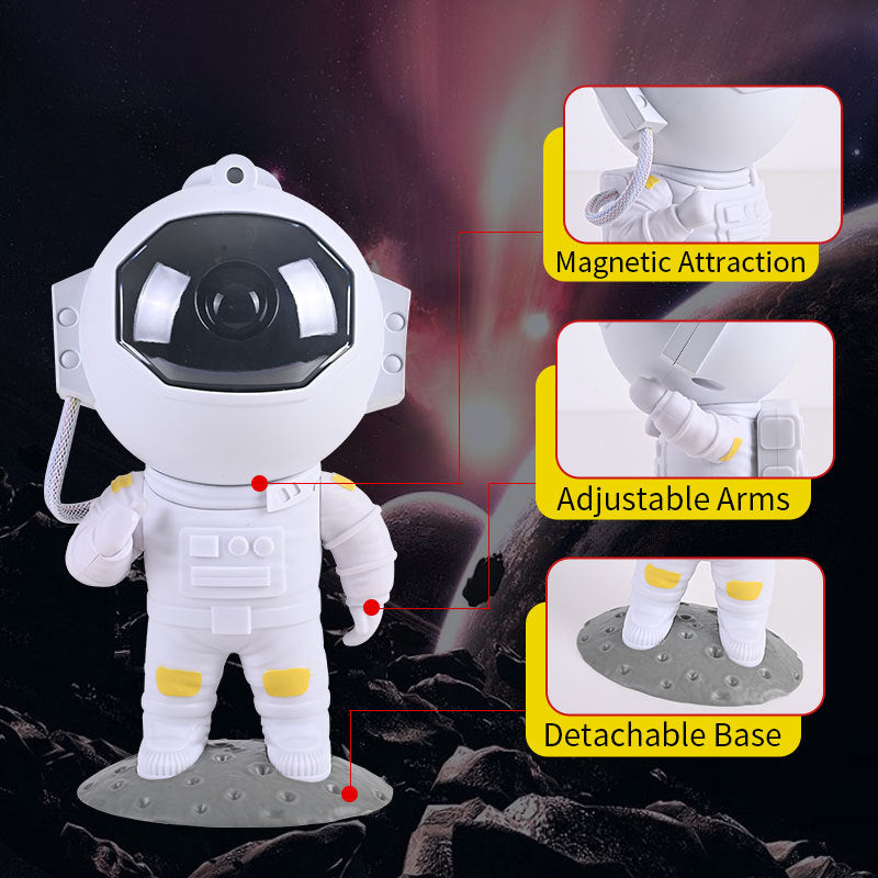 Galaxy Star Projector Astronaut Lamp – Starry Sky Night Light Bedroom Decor