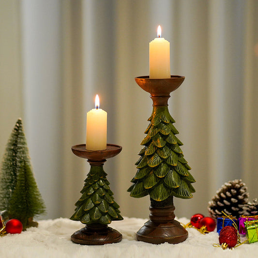 Resin Christmas Tree Candlestick – Add Holiday Magic Easily