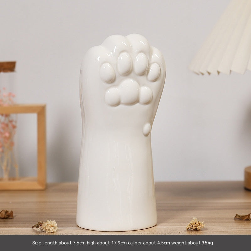 Simple Ceramic Vase – Modern Home Decor Flower Vase for Living Room & Table Centerpiece