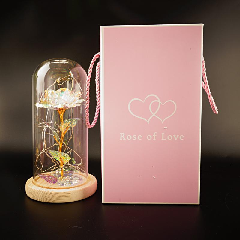 Enchanted Forever Rose LED Glass Dome – Christmas Romantic Holiday Decoration Gift