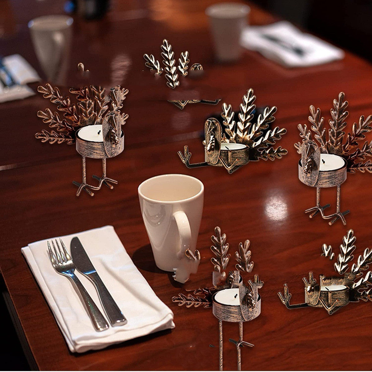 Vintage Metal Turkey Candlestick – Thanksgiving Table Decor