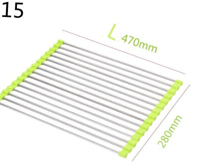 Over Sink Folding Rack Stainless Steel – Kitchen Dish Drying & Drain Organizer