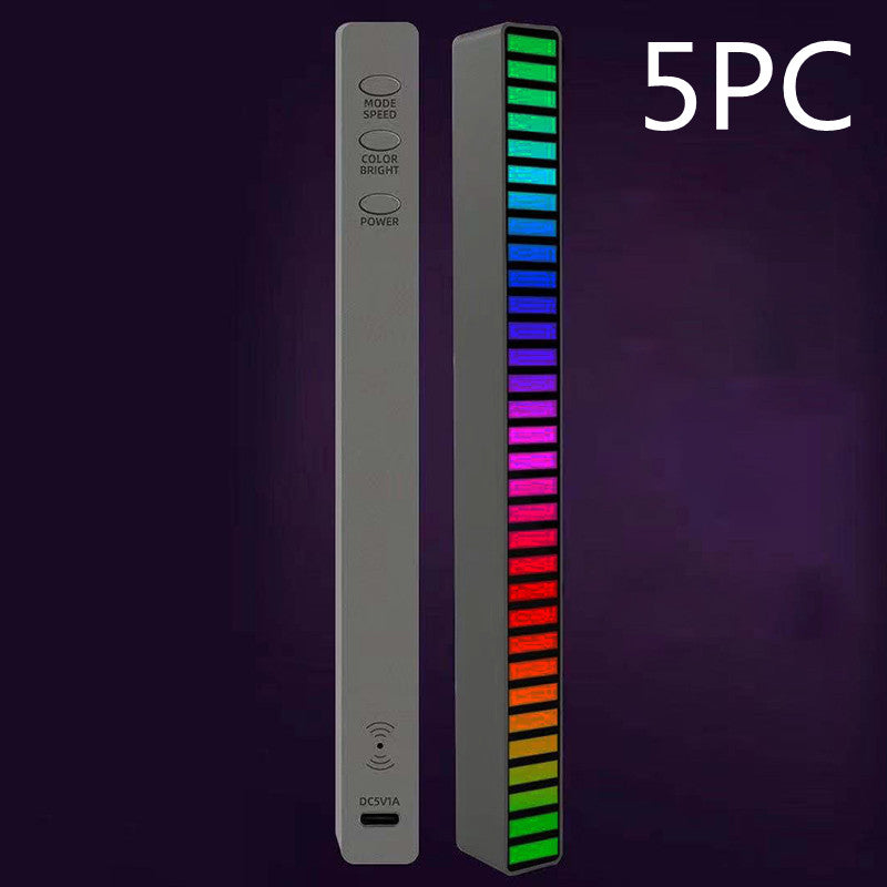 Car Interior RGB Light Bar – Music Rhythm Sound Control LED with Voice Activation & 18 Colors