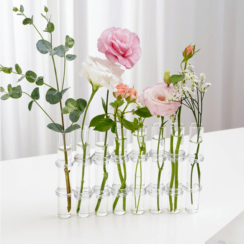 Hydroponic Glass Vase Test Tube Planter – Modern Plant Holder for Home, Wedding & Desk Decor