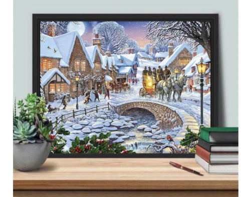 Winter Home Decor Embroidery Kit – DIY Snow Craft for Wall Art & Gifts