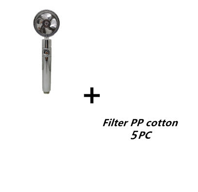 Strong Pressure Shower Head – Turbo Propeller Water Saving Handheld Spray